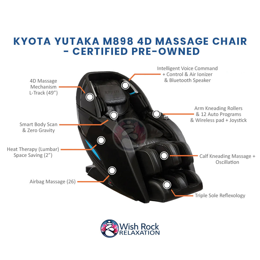 Kyota Yutaka M898 4D Massage Chair - Certified Pre-Owned