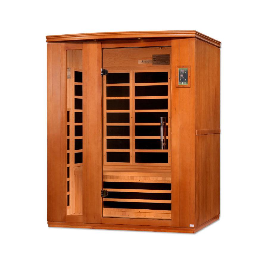 Dynamic Lugano Elite 3-Person Ultra Low EMF FAR Infrared Sauna - Canadian Hemlock