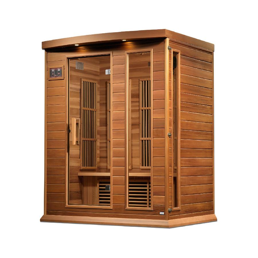 Maxxus "Montilemar Edition" 3 Person Near Zero EMF FAR Infrared Sauna - Canadian Red Cedar