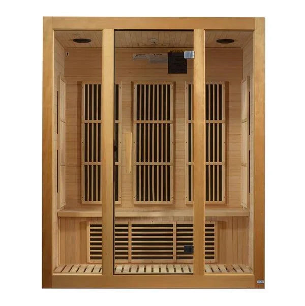 Maxxus "Bellevue" 3 person Low EMF FAR Infrared Sauna - Canadian Hemlock