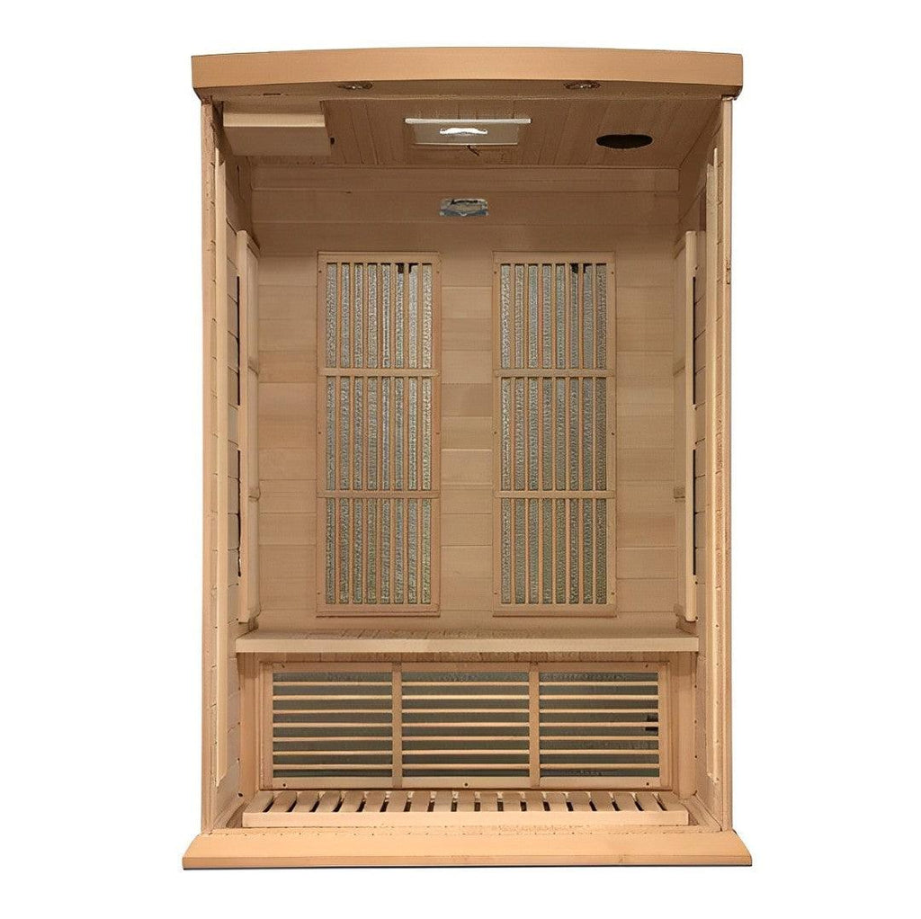 Maxxus 2 Person Near Zero EMF FAR Infrared Sauna - Canadian Hemlock