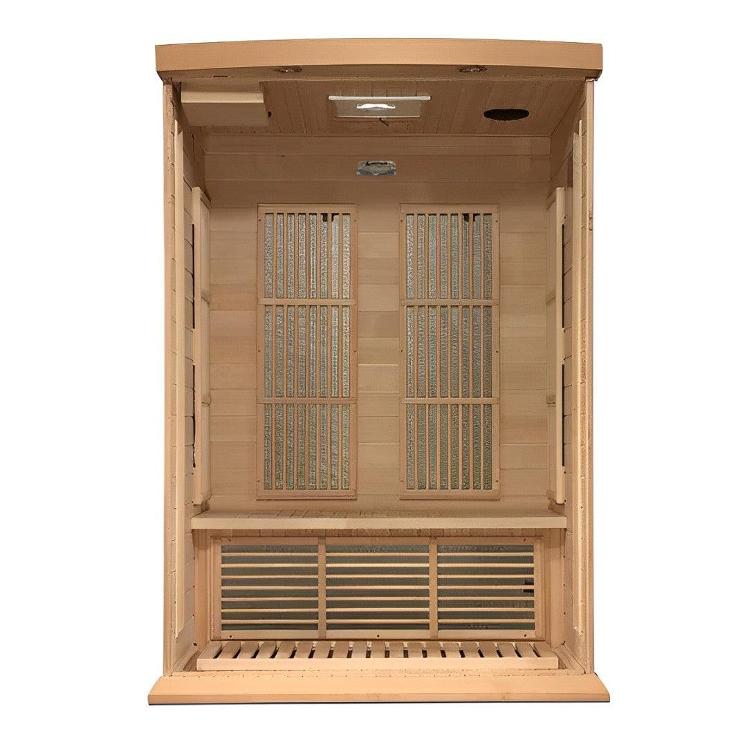 Maxxus 2 Person Low EMF FAR Infrared Sauna - Canadian Hemlock