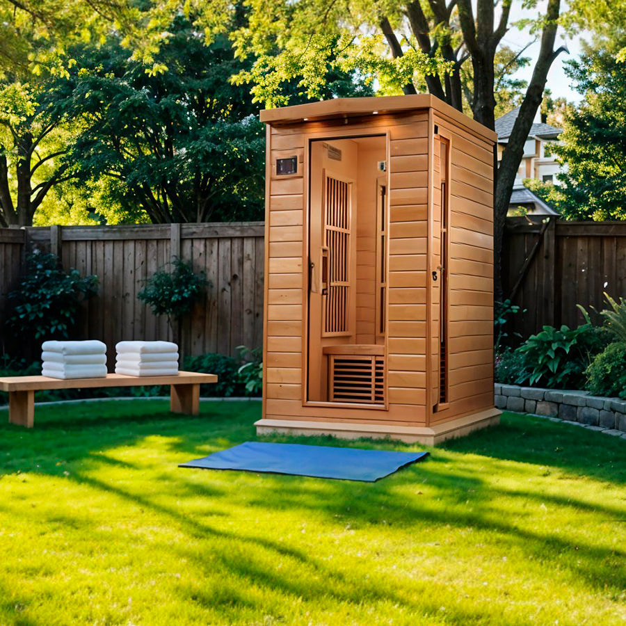 Maxxus 2 Person Near Zero EMF FAR Infrared Sauna - Canadian Hemlock