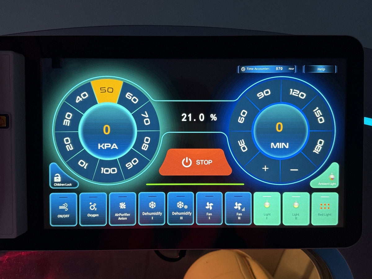 OxyRevo Space60 Pro Standard 2.0 ATA Hard Shell Sitting Hyperbaric Oxygen Chamber
