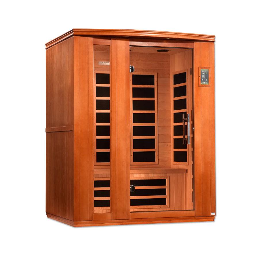 Dynamic Lugano Elite 3-Person Ultra Low EMF FAR Infrared Sauna - Canadian Hemlock