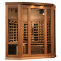 Maxxus 3-Person Corner Full Spectrum Infrared Sauna - Canadian Red Cedar