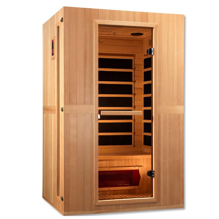 Maxxus "Serenity" Dual Tech 2-Person Low EMF FAR Infrared Sauna - Canadian Hemlock