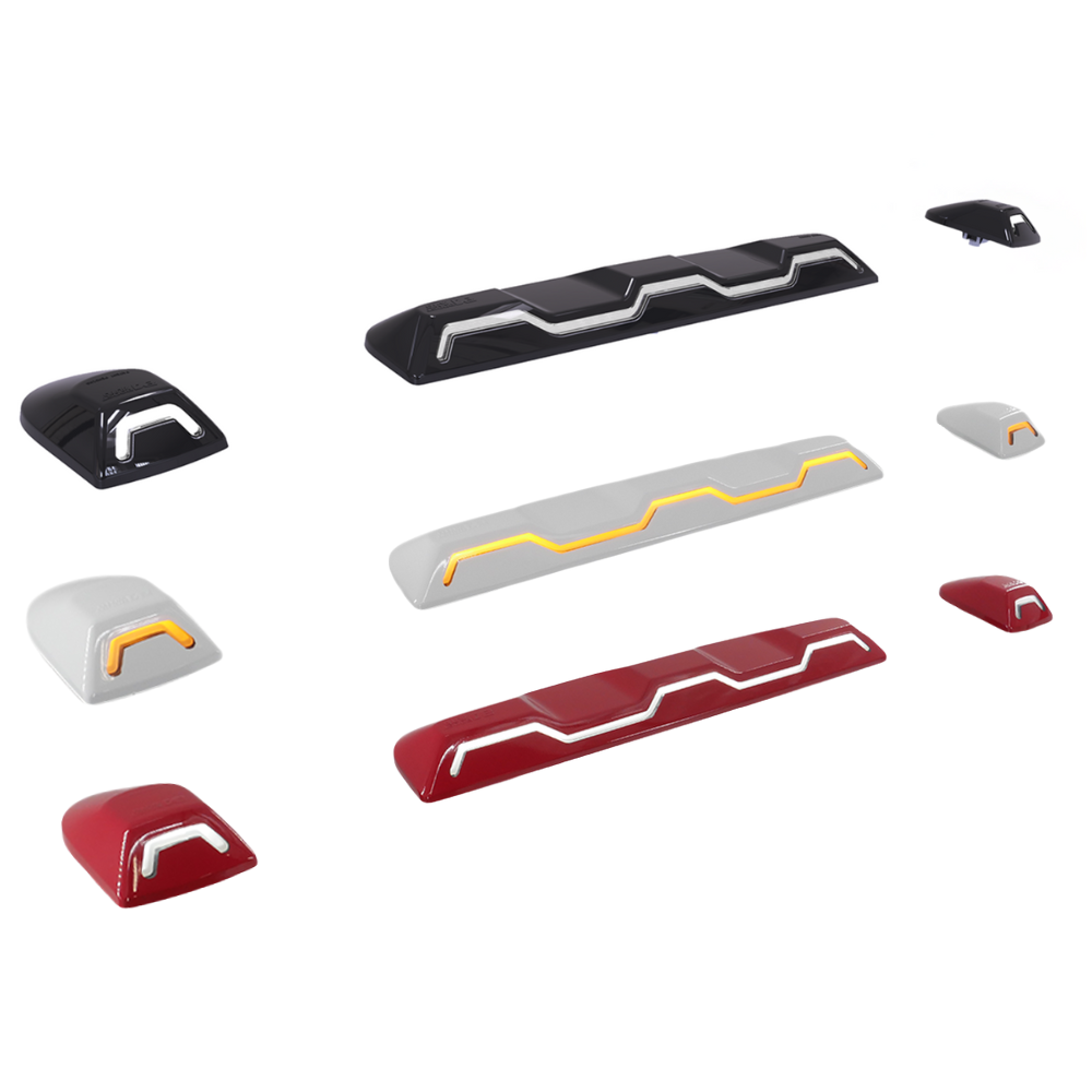 S-Series Cab Lights | 2020-2026 Chevy Silverado & GMC Sierra 2500/3500 (Universal Black / Strip Style / Running Light Only (Amber))