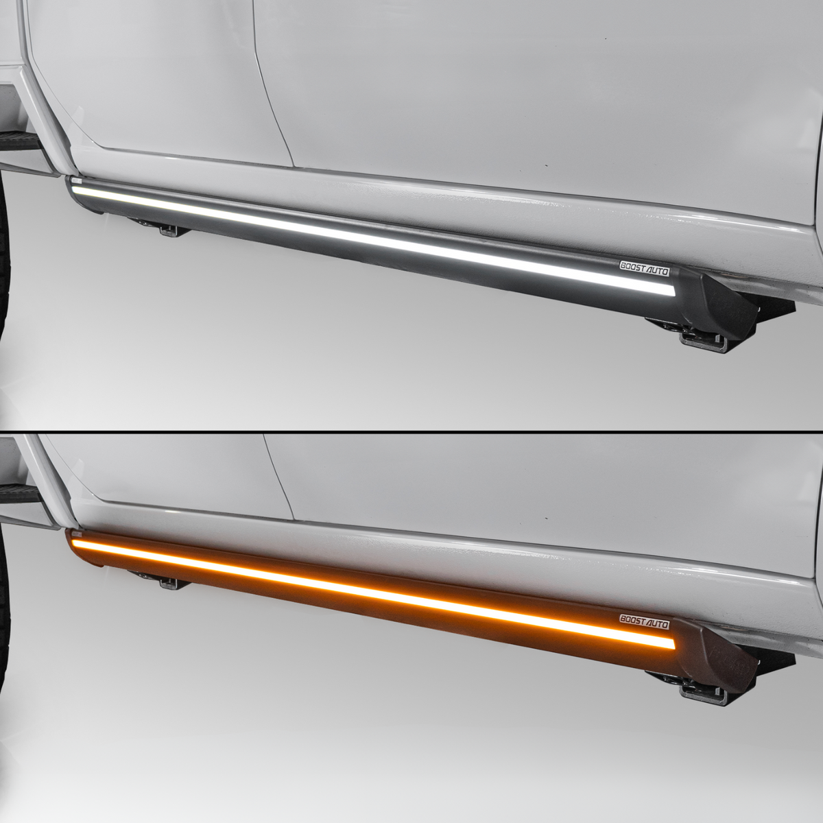 Lumastep M2 Powered Light Up Running Boards | 2019-2026 Chevy Silverado & GMC Sierra 1500 (Crew Cab / Signal Only / No Start-Up Sequence)