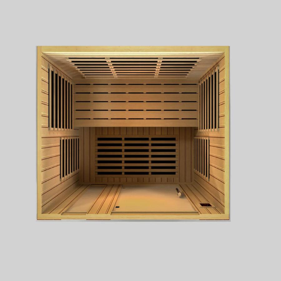 Dynamic Lugano Elite 3-Person Ultra Low EMF FAR Infrared Sauna - Canadian Hemlock