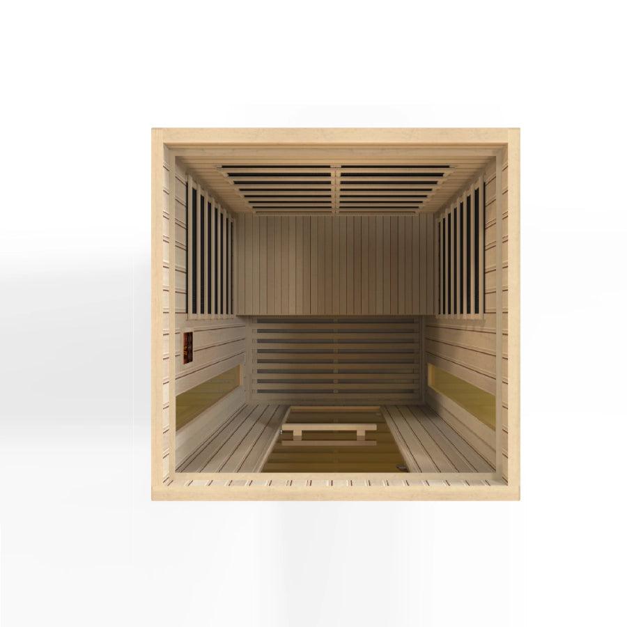 Maxxus "Serenity" Dual Tech 2-Person Low EMF FAR Infrared Sauna - Canadian Hemlock