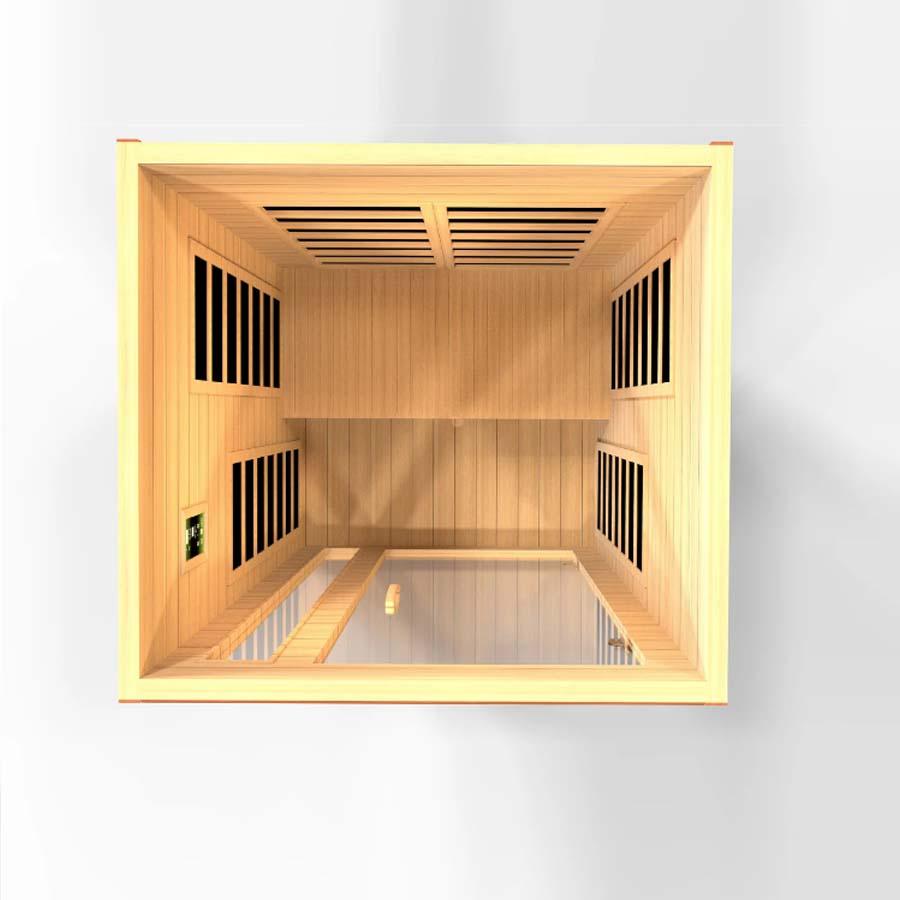 Dynamic Cordoba Elite 2-Person Ultra Low EMF FAR Infrared Sauna - Canadian Hemlock