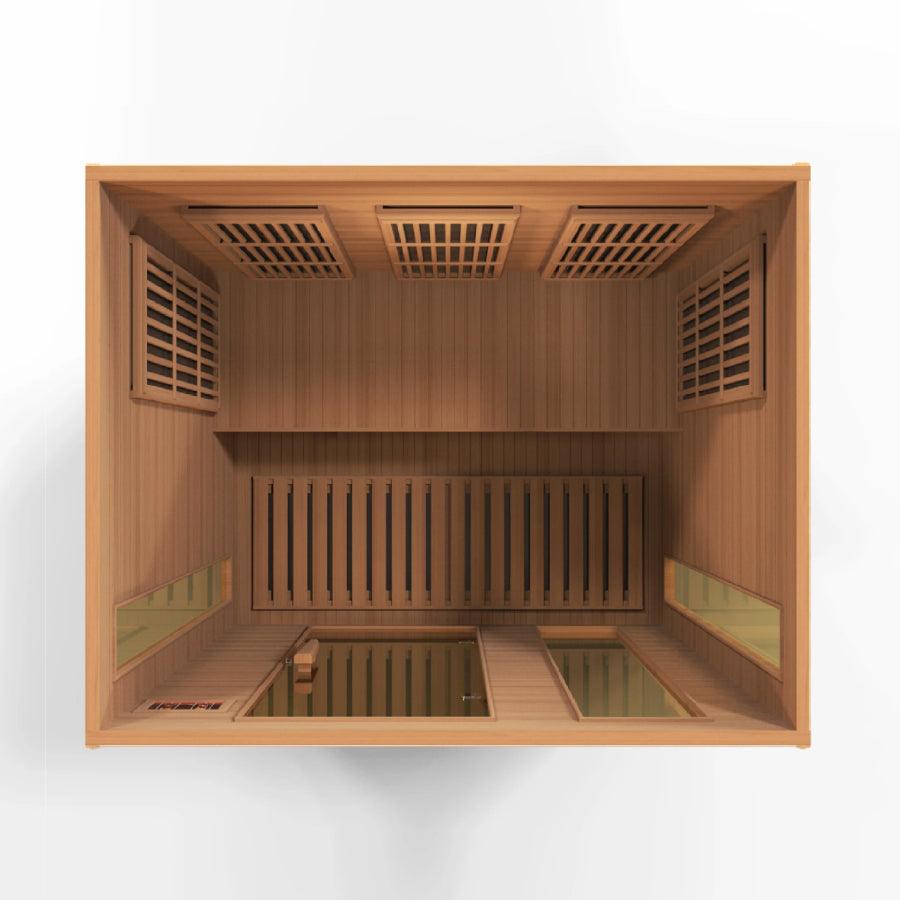 Maxxus "Montilemar Edition" 3 Person Near Zero EMF FAR Infrared Sauna - Canadian Red Cedar