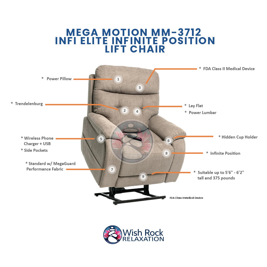 Mega Motion MM-3712 iNFI Elite Infinite Position Lift Chair