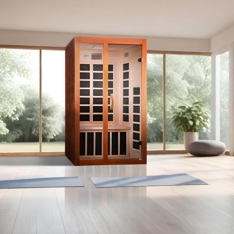 Dynamic Santiago Elite 2-Person Ultra Low EMF FAR Infrared Sauna - Canadian Hemlock