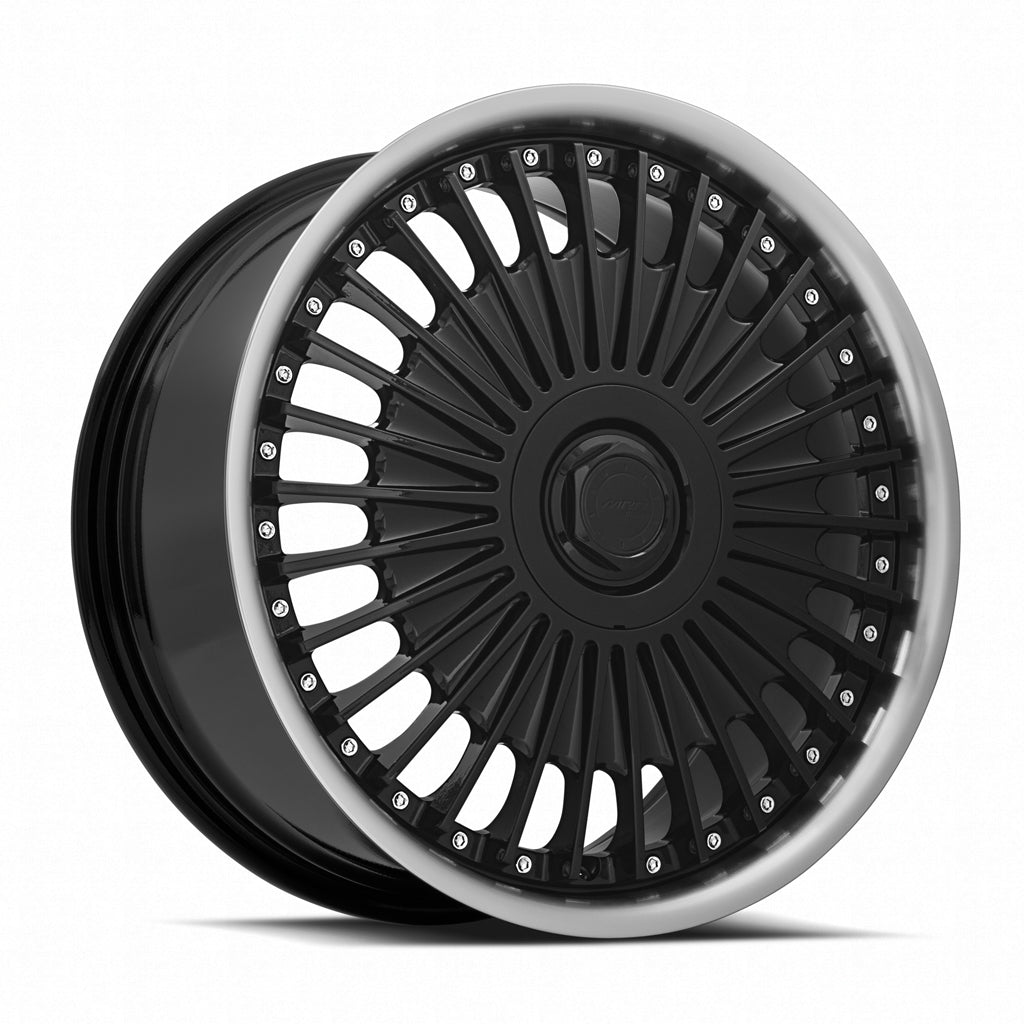 MRR VP4 19" 5x114.3 Black Machined Lip (19x8.5 et20 / 5x114.3 / cb73.1)
