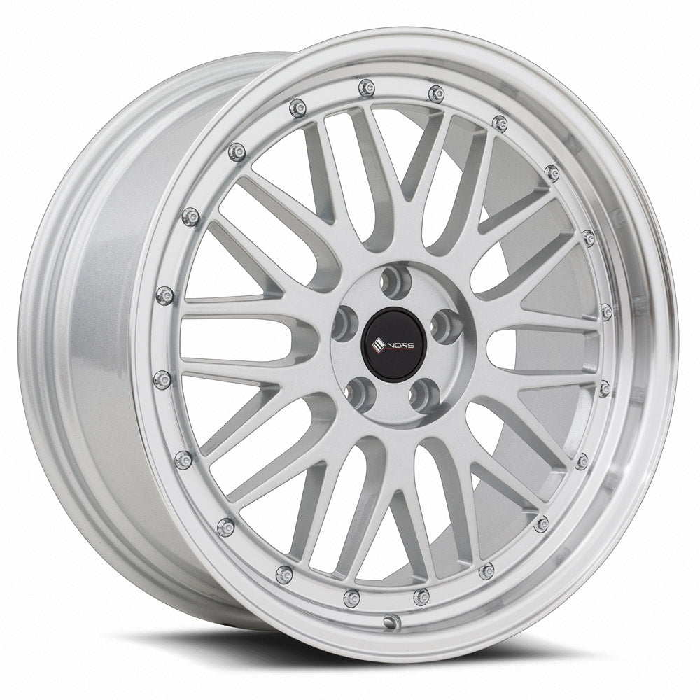 VORS VR8 18" 5x100 Silver Machined Lip (18x8 et35 / 5x100 / cb73.1)