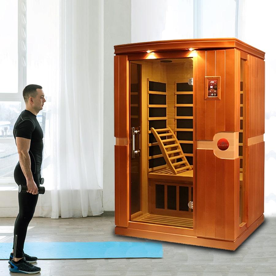 Venice 2 Person Low EMF FAR Infrared Sauna - Canadian Hemlock