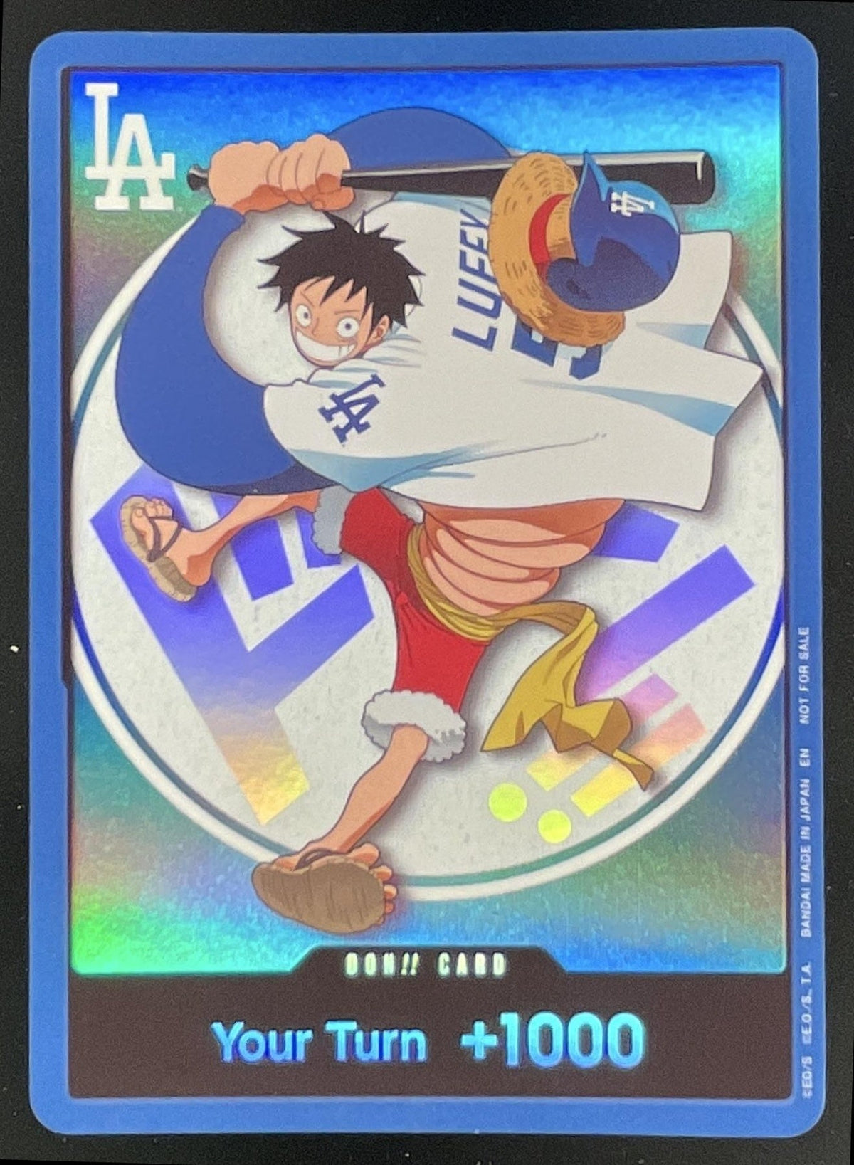 2026 One Piece LA Dodgers x One Piece Night Promo Don Card Monkey D Luffy