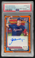 2024 Bowman Chrome Orange Wave #CPA-TSY Travis Sykora RC Auto /25 PSA 9
