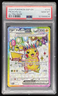 2024 Pokemon Surging Sparks #219/191 Pikachu Ex PSA 10