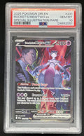 2025 Pokemon Destined Rivals #231/182 Team Rocket's Mewtwo ex PSA 10
