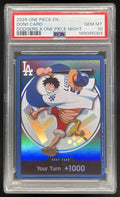 2026 One Piece LA Dodgers x One Piece Night Promo Don Card Monkey D Luffy PSA 10