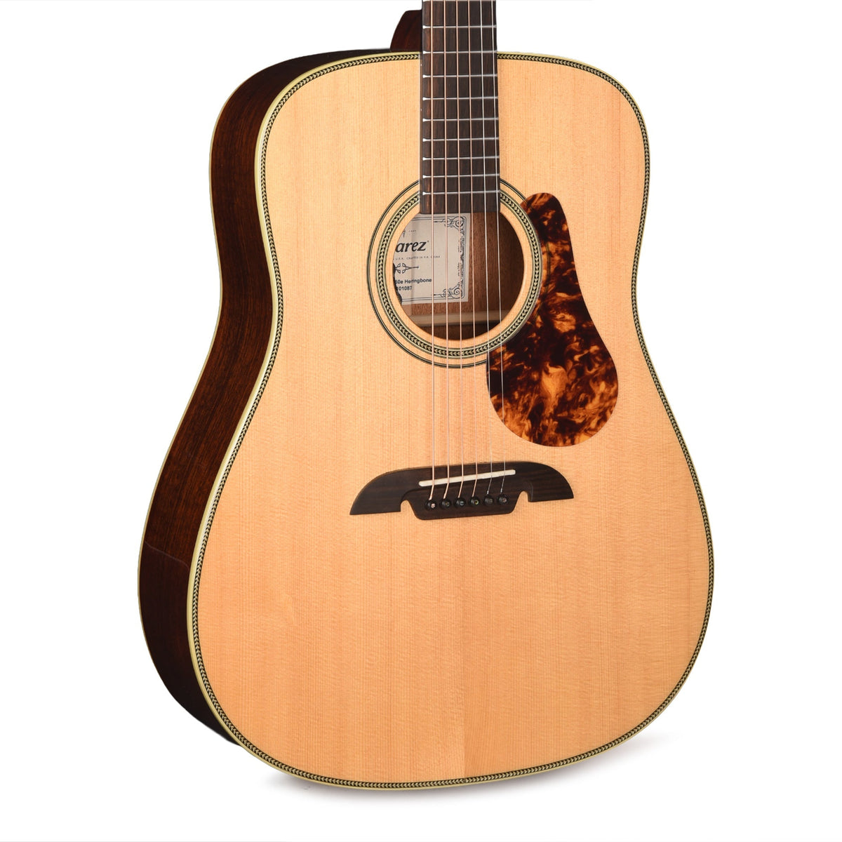 Alvarez MD60e Masterworks Dreadnought Solid AAA Sitka Spruce/Solid African Mahogany Natural w/Herringbone