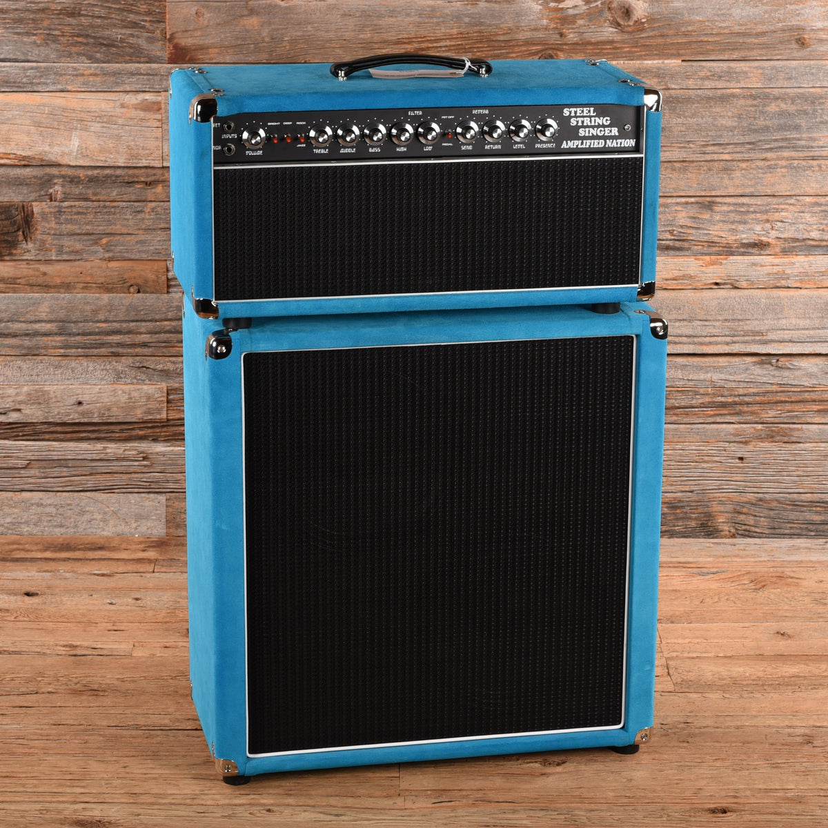 Amplified Nation Steel String Singer 50w w/ 2x12 Cabinet Electric Blue 2023