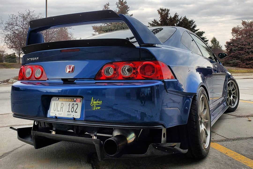 Epsilon+ Double Spoiler Extension for 02-06 Acura RSX [DC5] (ACM / Clear Anodized)