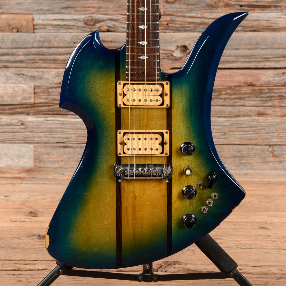 B.C. Rich Mockingbird Greenburst 1980s