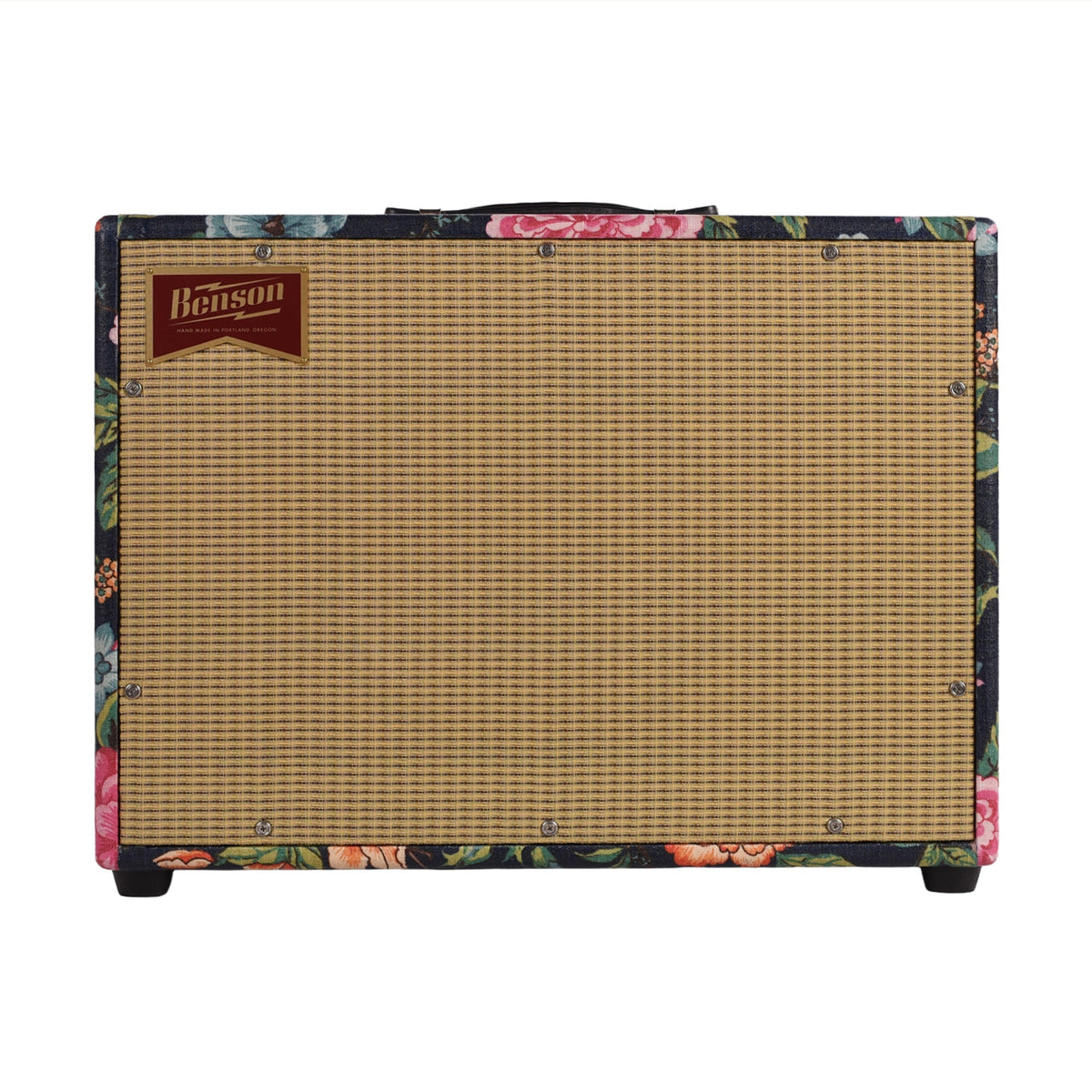 Benson Monarch Reverb Plus 15w 1x12 Combo Amp Navy Blue Floral w/ Wheat Cloth