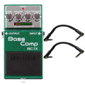 Boss BC-1X Bass Compressor Bundle w/ 2 Roland Black Series 6 inch Patch Cables