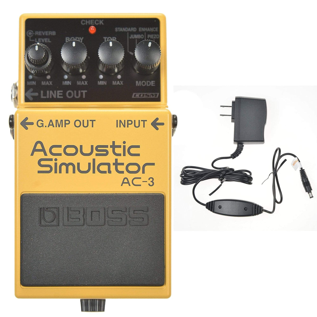 Boss AC-3 Acoustic Simulator Bundle w/ Boss PSA-120S2 Power Supply