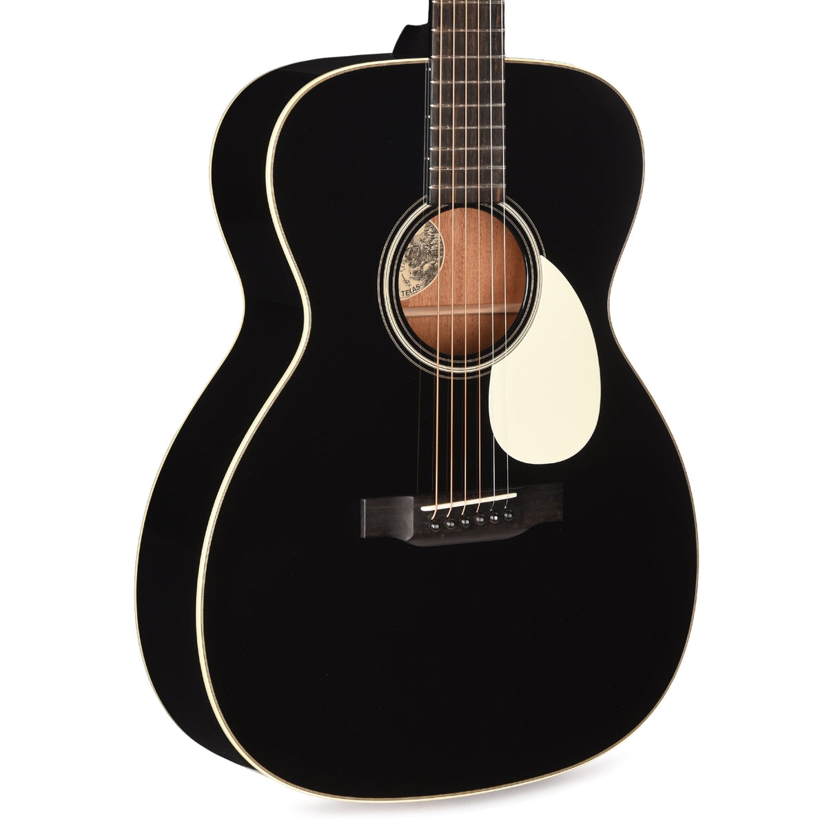Collings OM1 Torrefied Sitka/Mahogany Jet Black w/Ivoroid Binding & Pickguard