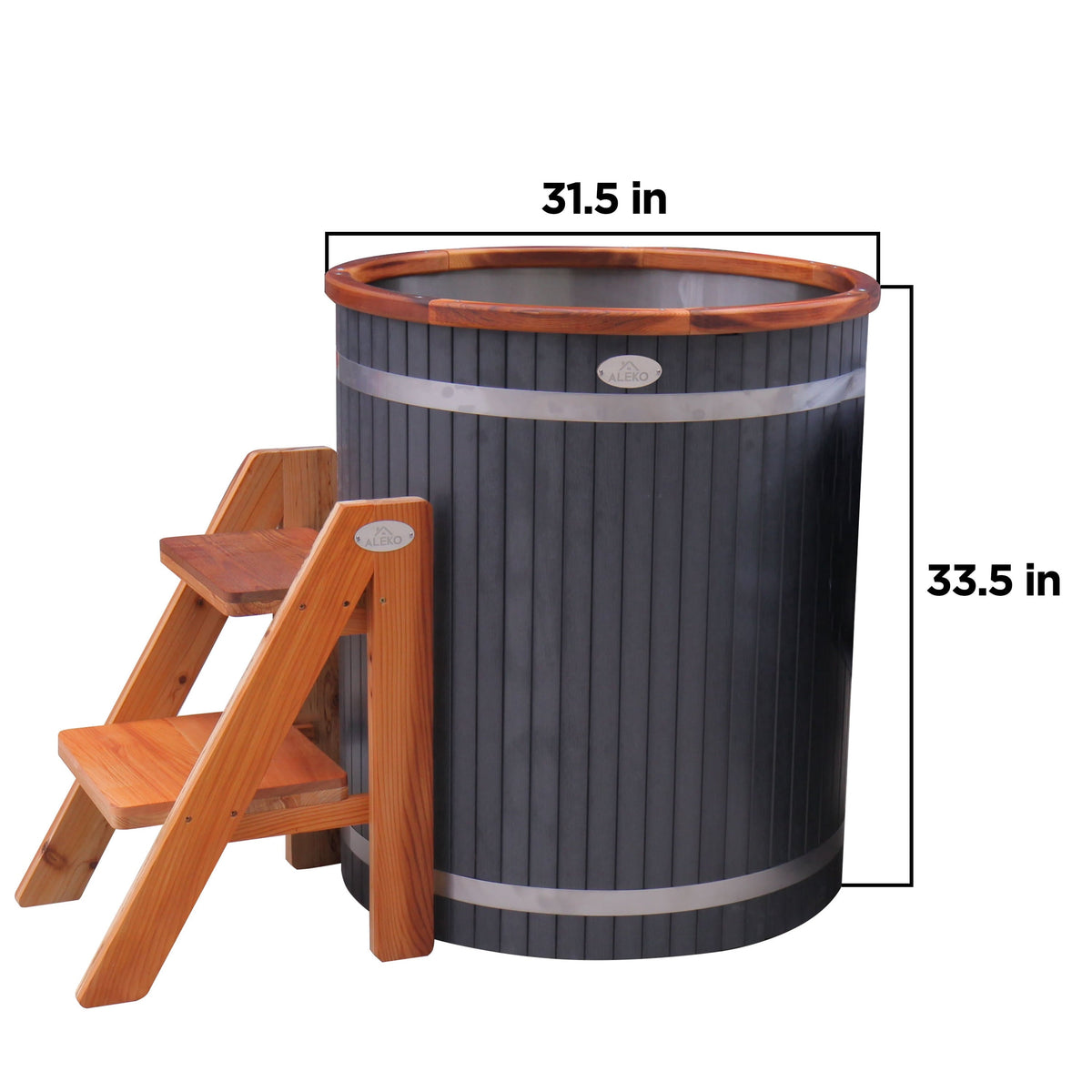 1-Person Cold Plunge Tub, 118 Gallon, 37.5" x 33.25"
