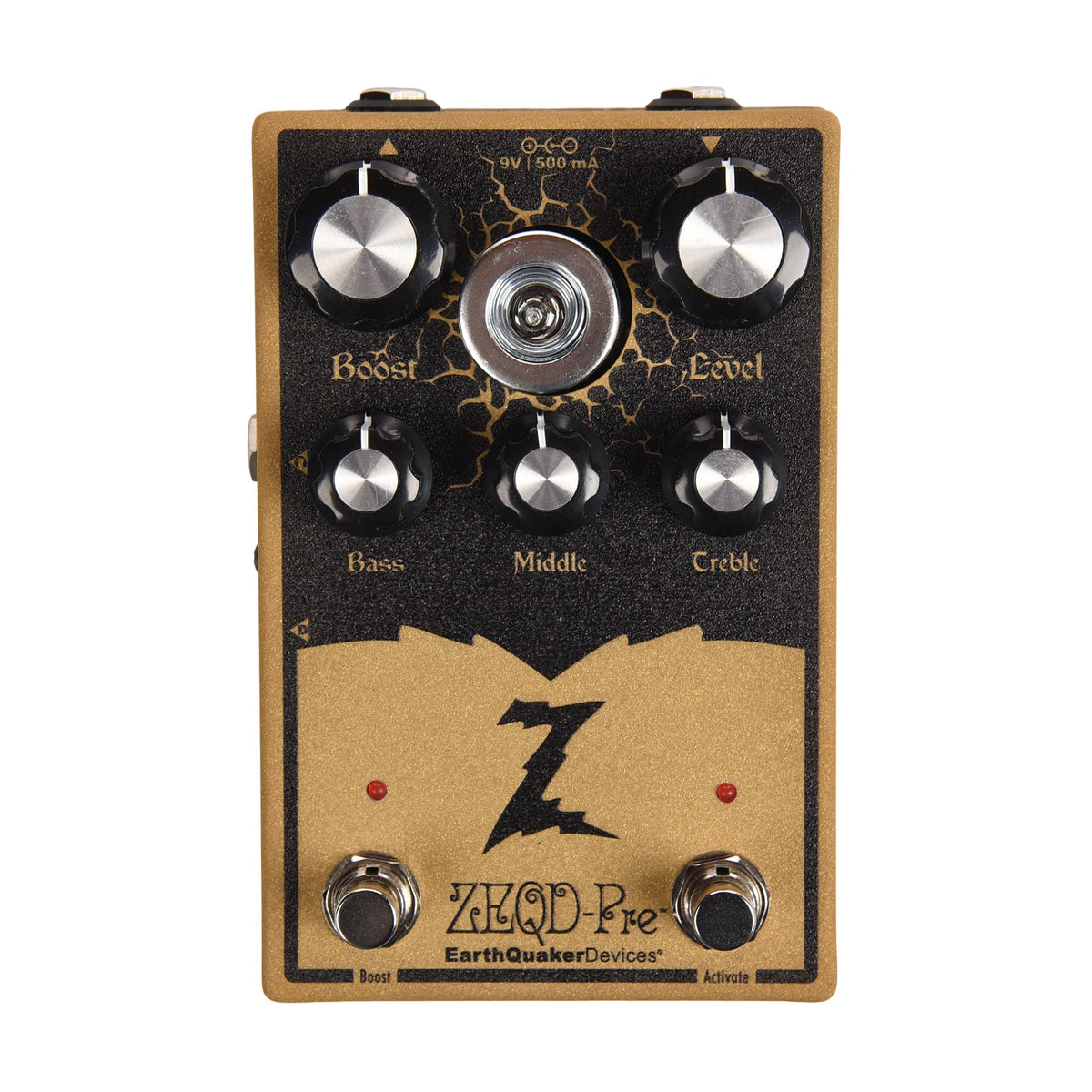EarthQuaker Devices ZEQD-Pre Tube Preamp Pedal Goldtastic