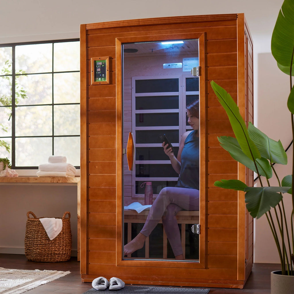 Andora 2-Person Low EMF FAR Infrared Sauna in Canadian Hemlock