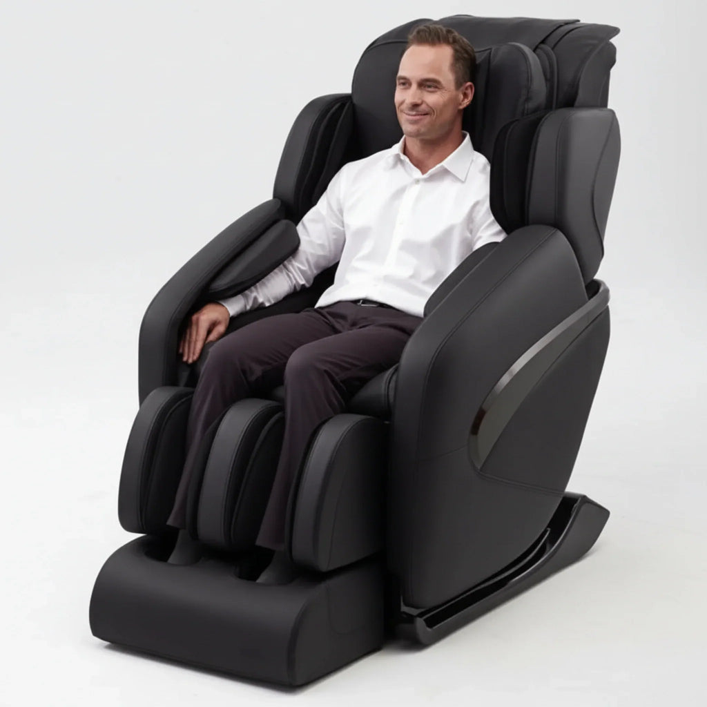 Jin L-Track Deluxe Zero Gravity Full-Body Massage Chair with Lumbar, Forearm & Calf Heat and Shiatsu-Style Calf Massage
