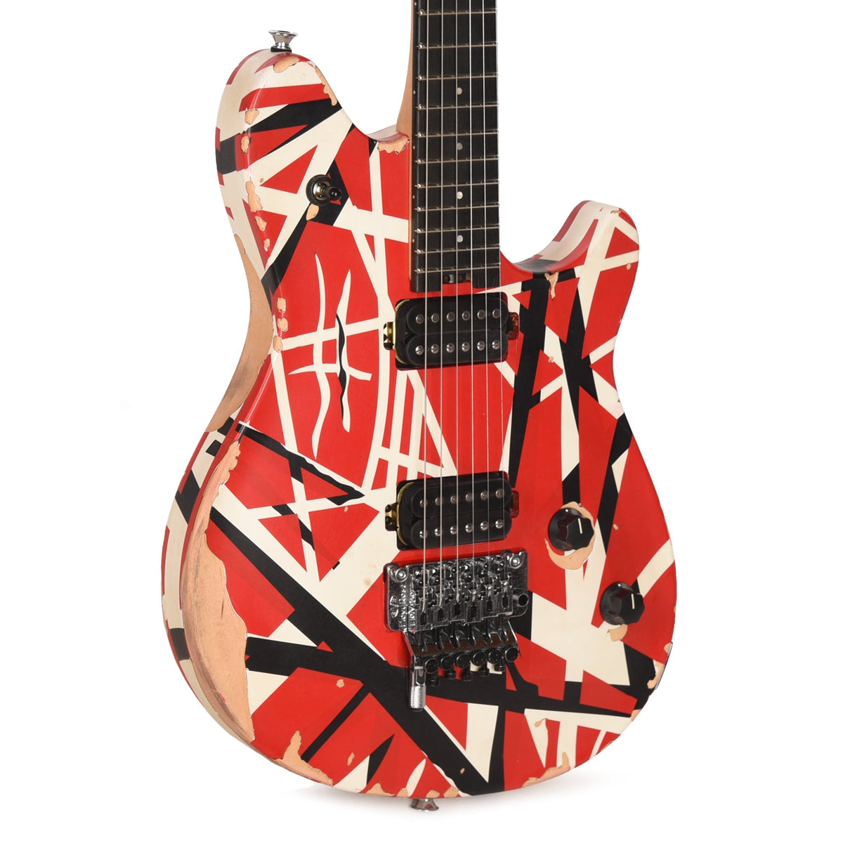 EVH Limited Edition Wolfgang Special Striped Series Red/Black/White Aged