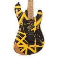 EVH Limited Edition Striped Series Frankenstein Frankie Black w/Yellow Stripes Aged