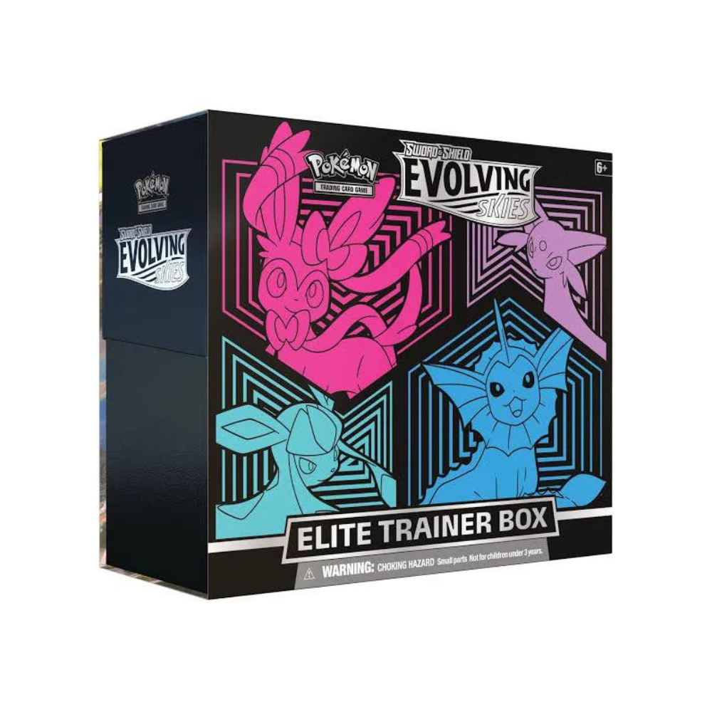 Pokémon - Sword & Shield Evolving Skies - Elite Trainer Box - Sylveon, Vaporeon, Glaceon & Espeon