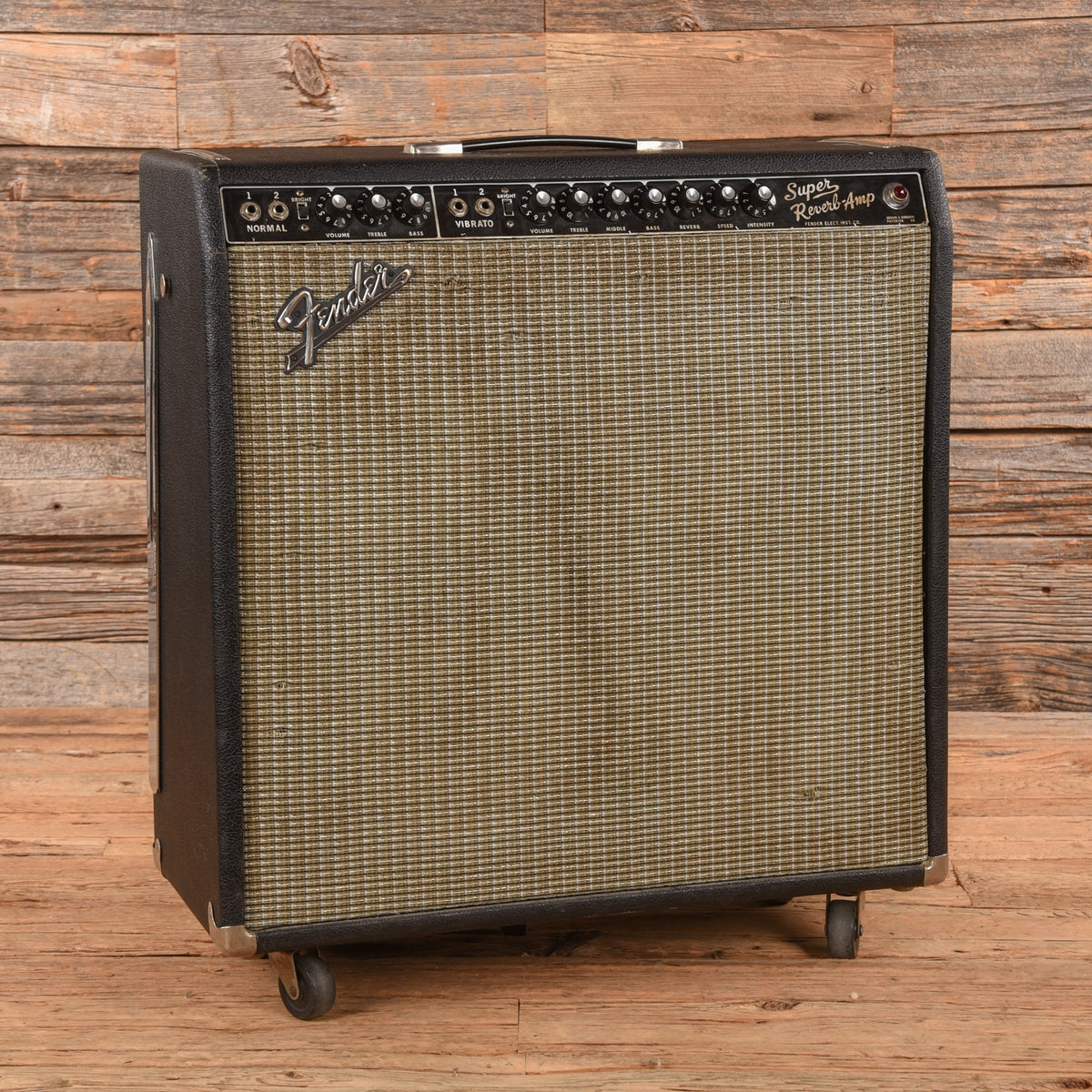 Fender Super Reverb 2-Channel 45-Watt 4x10" Guitar Combo Amp w/Black Panels  1974