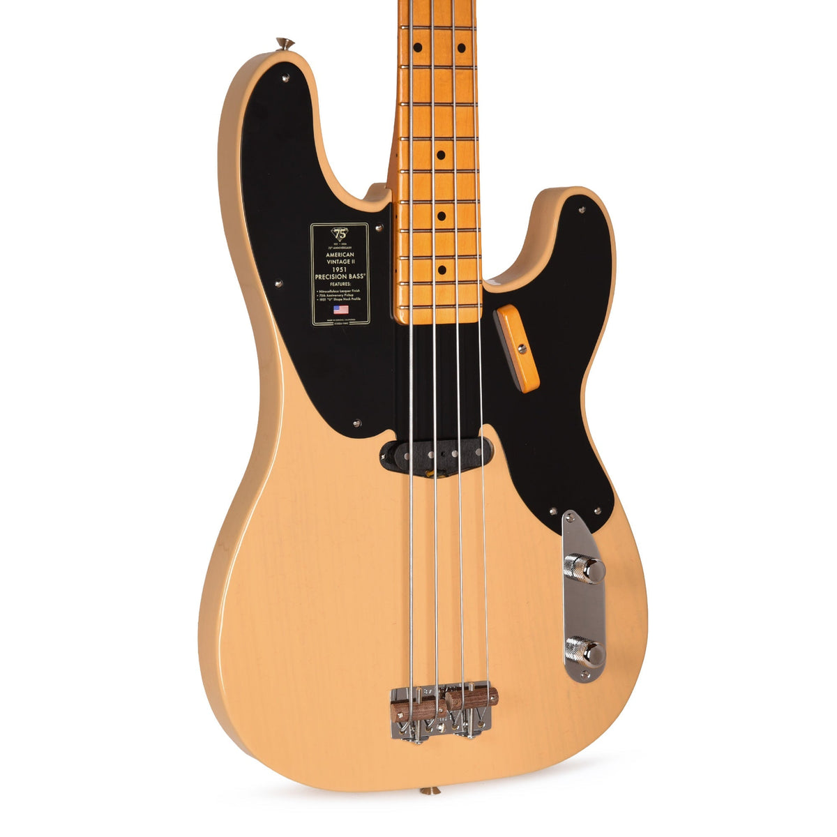 Fender 75th Anniversary American Vintage II 1951 Precision Bass Butterscotch Blonde