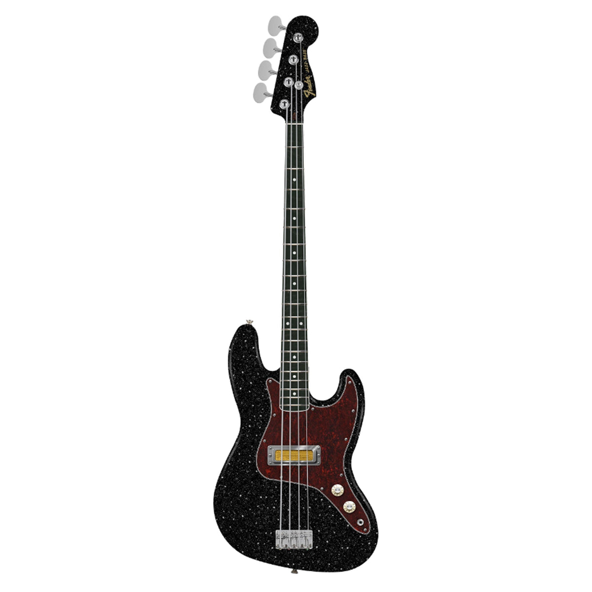 Fender Limited Edition Gold Foil Jazz Bass Black Sparkle w/Gold Foil Pickups
