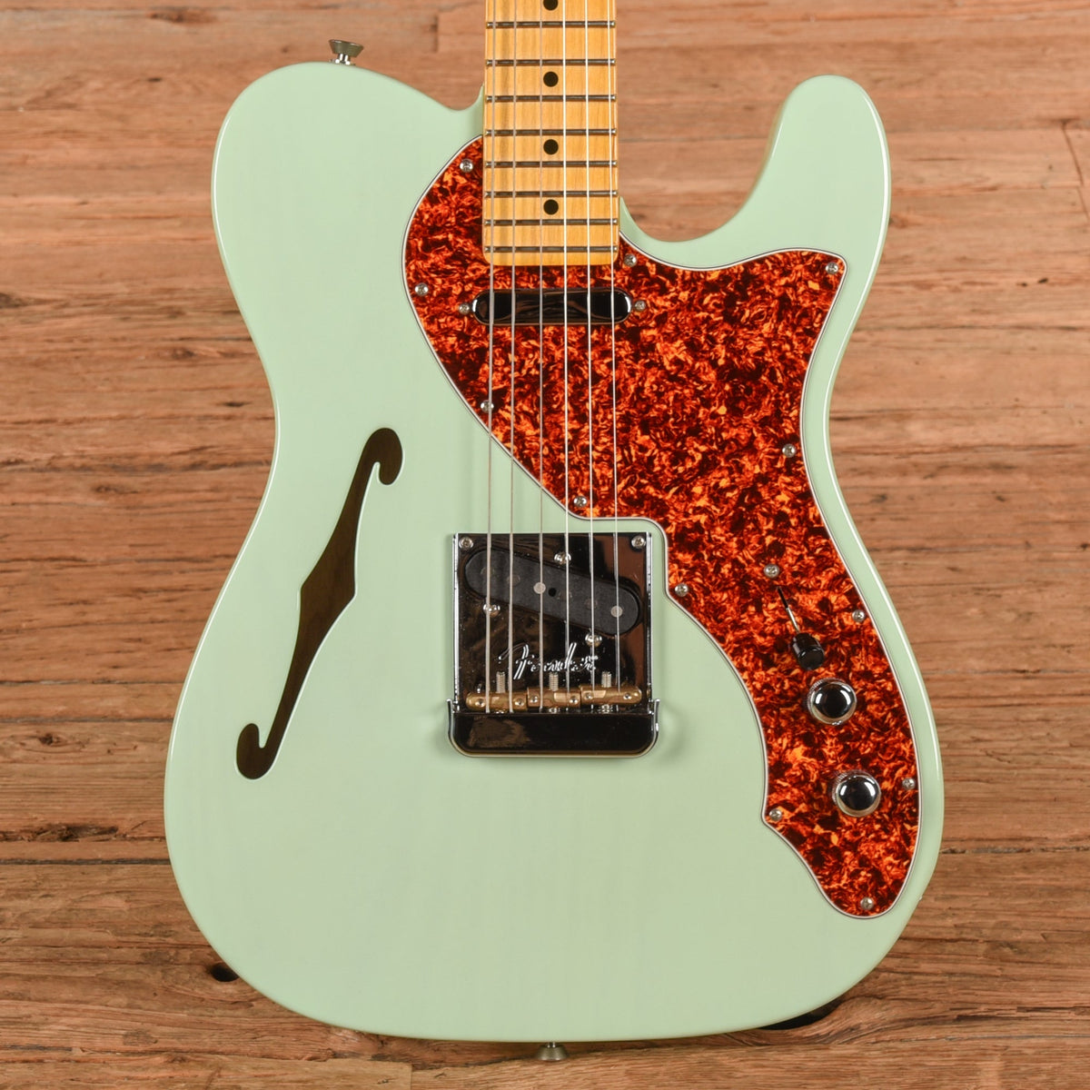 Fender American Professional II Telecaster Thinline Transparent Surf Green 2024