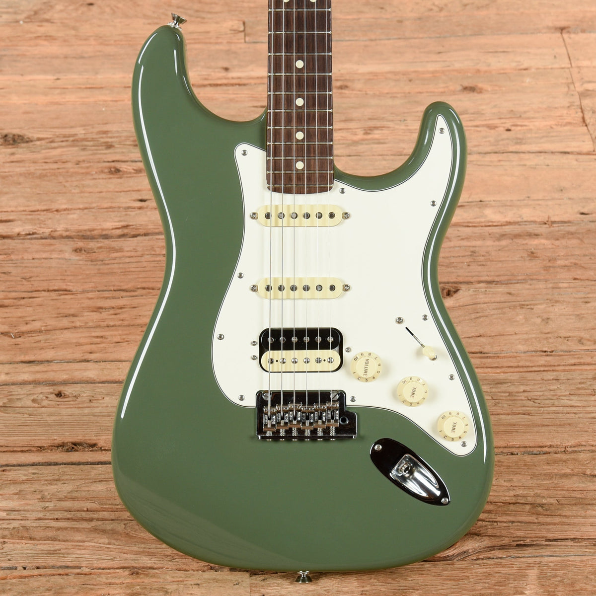 Fender American Professional Stratocaster HSS Shawbucker Antique Olive 2019