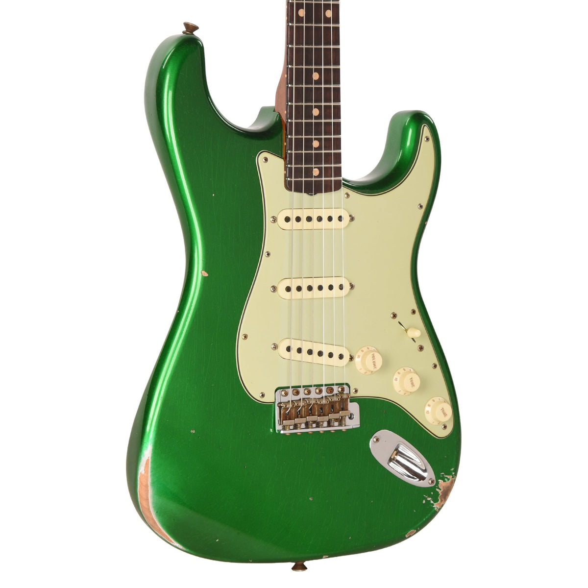Fender Custom Shop Limited Edition '60s Dualmag II Compound Radius Stratocaster Relic Candy Apple Green