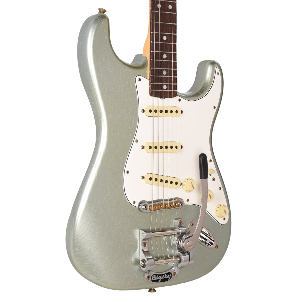 Fender Custom Shop Limited Edition Bigsby Stratocaster Journeyman Relic Aged Firemist Silver