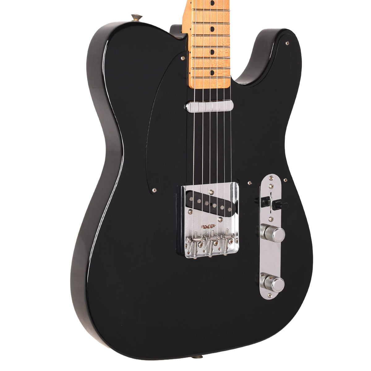 Fender DE Vintera Road Worn '60s Double Esquire Black w/Custom Shop '51 Nocaster Pickups & Hardshell Case